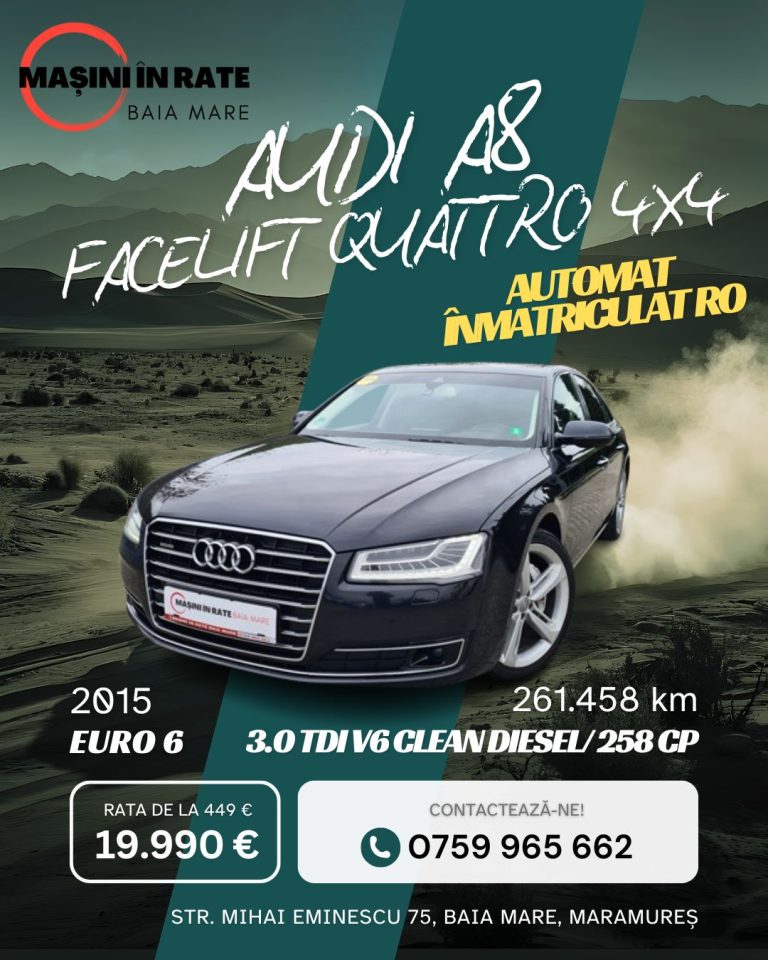 Masini In Rate Baia Mare Audi A8 2015 second hand