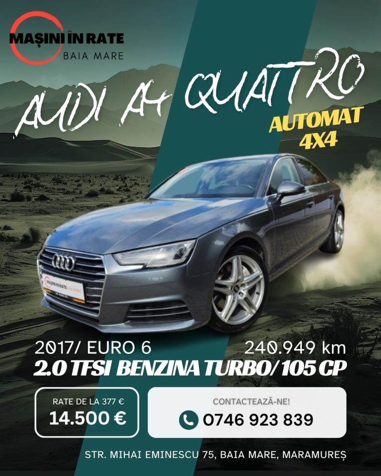 Audi A4 QUATTRO 2017 second hand – Mașini în Rate Baia Mare