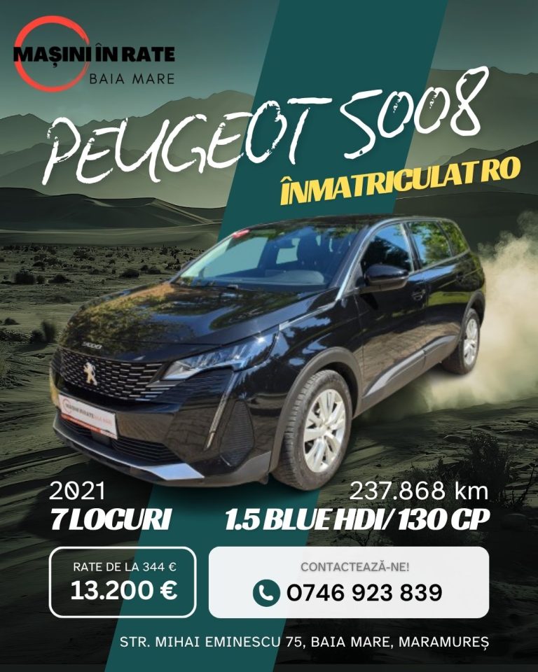 Peugeot 5008 2021 second hand – Mașini în Rate Baia Mare
